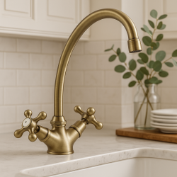 Νοσταλγική βρύση κουζίνας V1900 Μπρούντζος