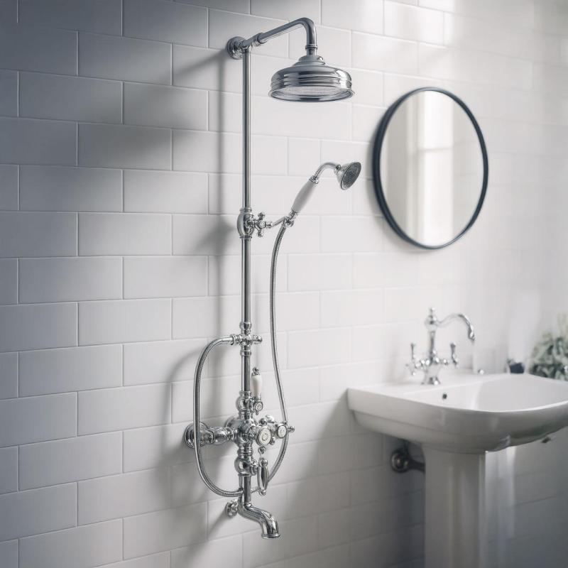 Χούμπερ Βικτωριανό Θερμοστατικό Σετ Μπάνιου/Ντους 30εκ Ανοξείδωτο Ατσάλι 592.VN31H.AC