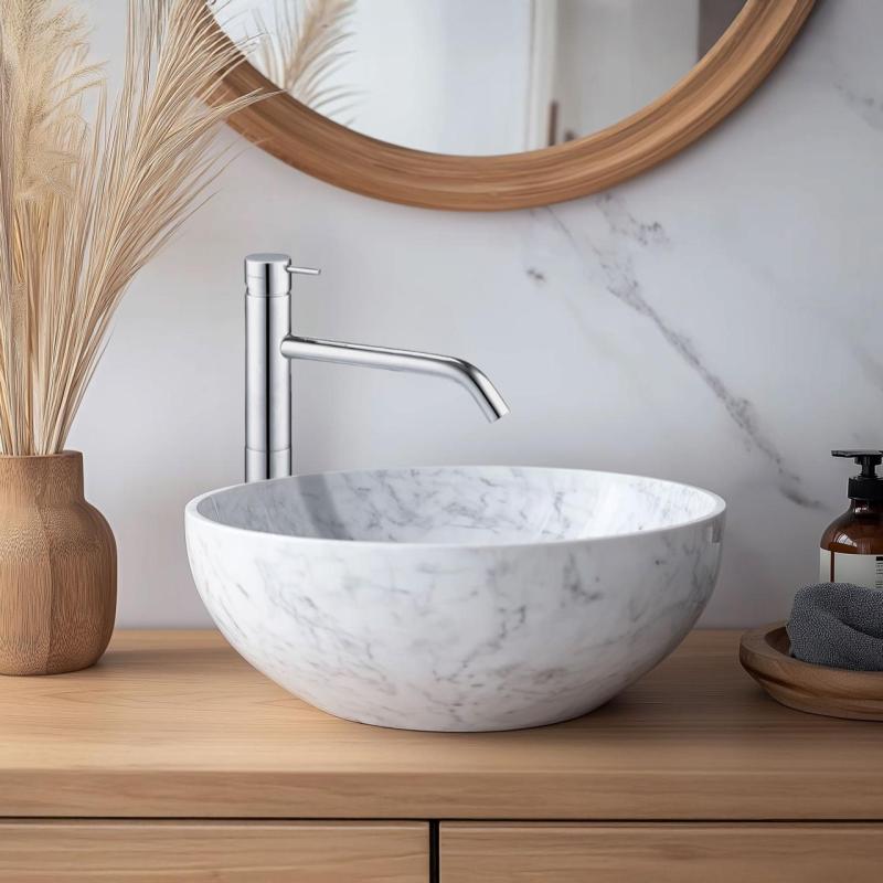 Waterevolution Flow βρύση νιπτήρα με ψηλό στόμιο για νιπτήρες, με βύσμα κλικ, χρώμιο T11501