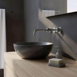 Waterevolution Flow 3-οπική ενσωματωμένη βρύση νιπτήρα χρώμιο με έξοδο 25 cm T1163F01-25