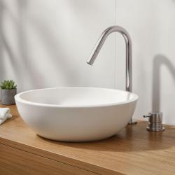 Waterevolution Flow Μονόκρονη βρύση νιπτήρα χρώμιο με μικρό V 120mm έξοδο T1121V01