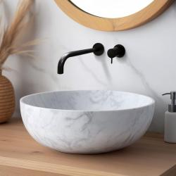 Waterevolution Flow ενσωματωμένη βρύση νιπτήρα μαύρη ματ με έξοδο 21cm T116BPR-21