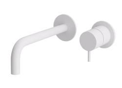 Waterevolution Flow ενσωματωμένη βρύση νιπτήρα ματ λευκό με έξοδο 15cm T116BBR-15