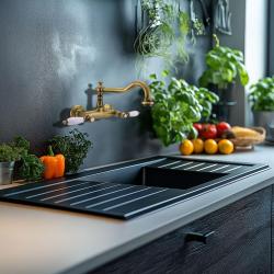 PB κλασική βρύση Επίτοιχη βρύση με λευκές λαβές Ορείχαλκος 1208854182