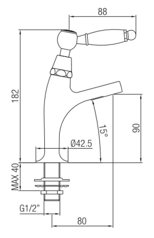 PB κλασική βρύση συντριβανιού με λευκή λαβή κρύου νερού μικρό μοντέλο μπρούντζος 1208854902
