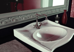 PB κλασική μπαταρία νιπτήρα με σταυροειδείς λαβές και ρουξούνι 18,5 cm Χρώμιο 1208854932