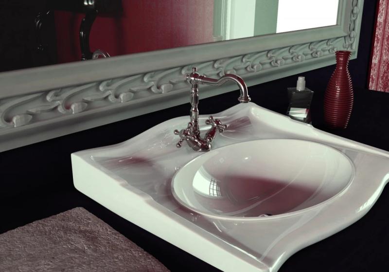 PB κλασική βρύση νιπτήρα με σταυρωτές λαβές, στόμιο 18,5 cm, Μπρονζέ 1208854962