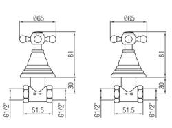 PB κλασική εντοιχισμένη μπαταρία ντους με αστέρια κουμπιά ανοξείδωτο ατσάλι 1208855352