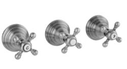 PB κλασικό σετ εντοιχισμένης ντουζιέρας 3 κατευθύνσεων με εκτροπέα και αστέρια κουμπιά, ανοξείδωτο ατσάλι 1208889772