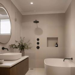 Επανάσταση νερού Flow εντοιχισμένος ντουζιέρα θερμοστάτης με 2 βαλβίδες σταματήματος ματ μαύρο 1208916222