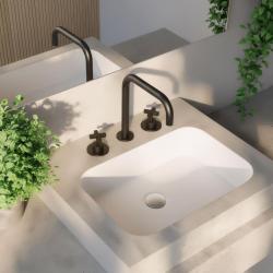 WaterEvolution Cruz μπαταρία νιπτήρα 3 οπών μαύρο ματ 1208916602