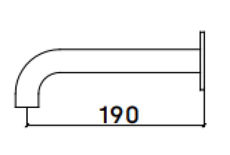 Water Evolution Flow, dikke uitloop, mat zwart, 19 cm, T167119PR.