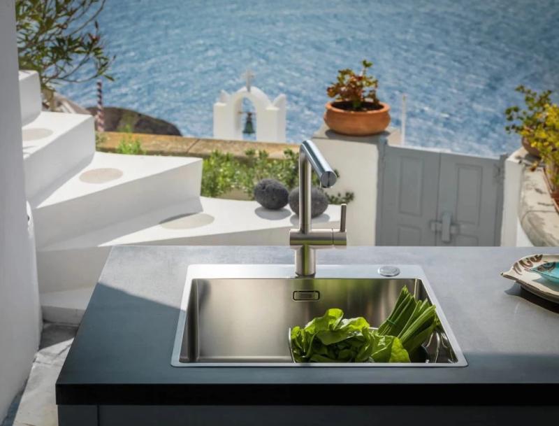 Φράνκε συμπαγής ανοξείδωτος ατσάλινος μίκτης κουζίνας Atlas Neo περιστρεφόμενη ροή 115.0521.435