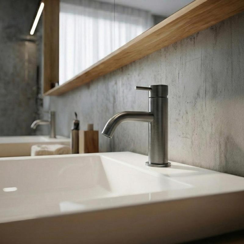 Waterevolution Flow βρύση νιπτήρα PVD βουρτσισμένο gun metal T110GME