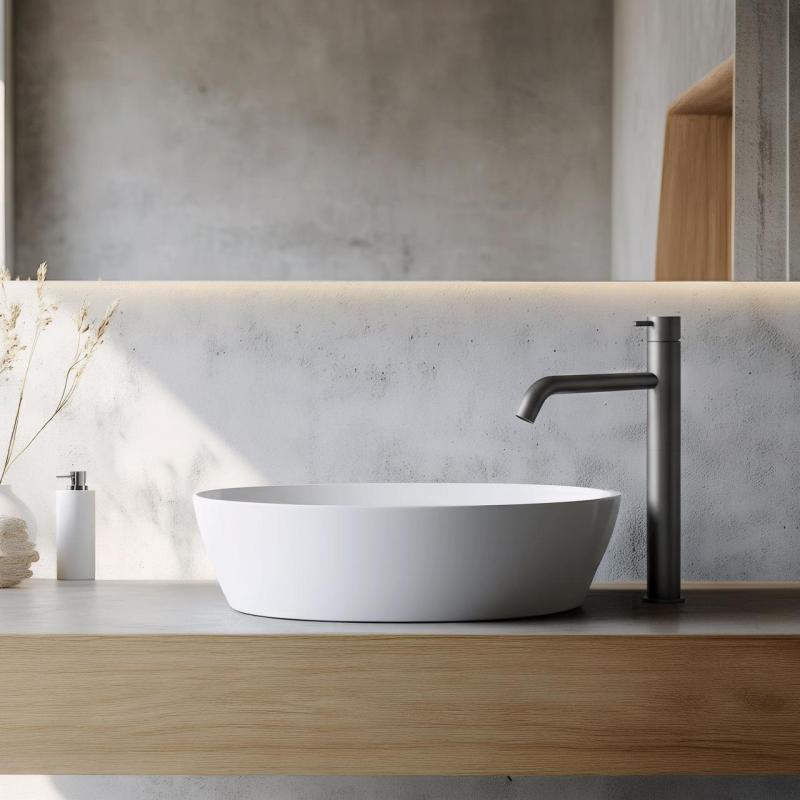 Waterevolution Flow μπαταρία νιπτήρα για νιπτήρες PVD gun metal T115GME