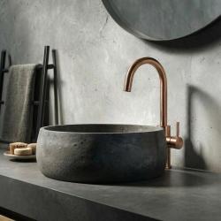 Waterevolution Flow μπαταρία νιπτήρα ψηλό μοντέλο PVD βουρτσισμένο χαλκό T1121FUCPE