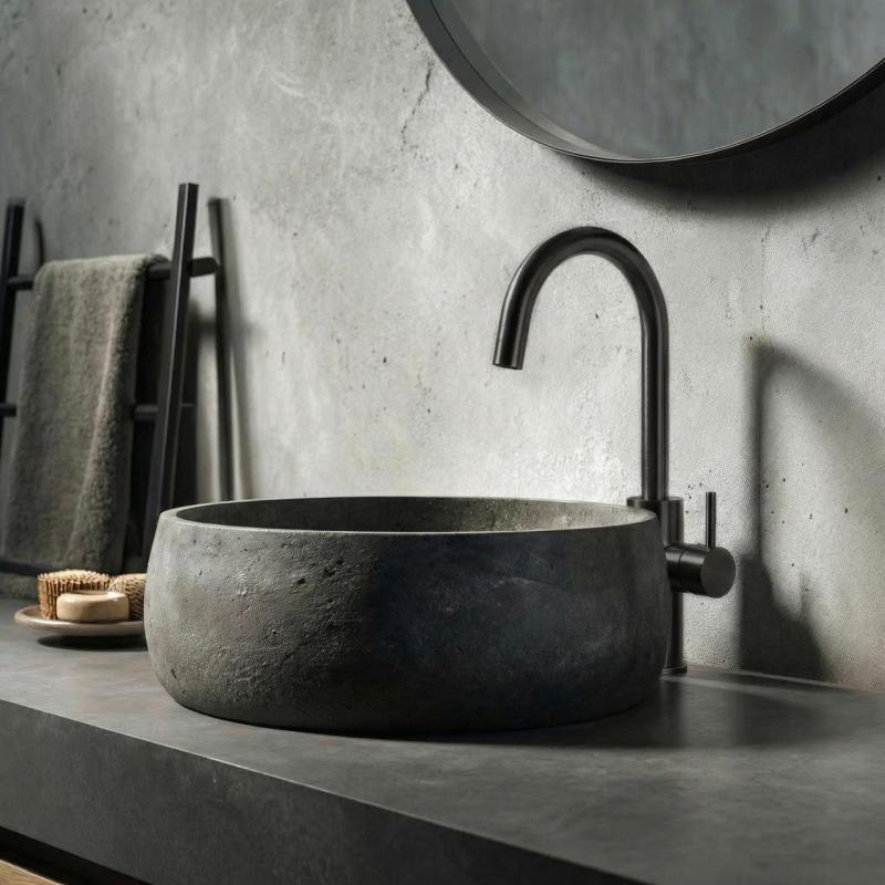 Waterevolution Flow υψηλού μοντέλου μπαταρία νιπτήρα PVD gun metal T1121FUGME.