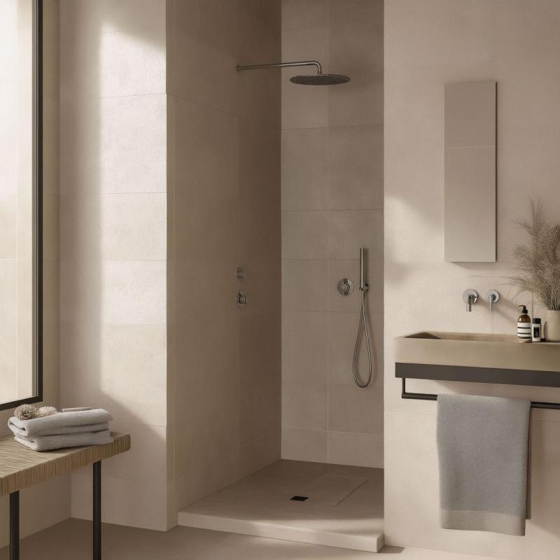 Waterevolution Flow ενσωματωμένος θερμοστάτης ντους με 1 διακόπτη χρώμιο 1208920984