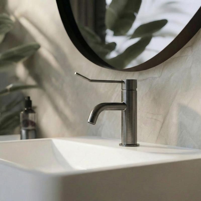 Βρυσάκι νεροχύτη Waterevolution Flow συμπεριλαμβανομένου του click plug σε χρώμα PVD gun metal T111GME