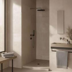 Waterevolution Flow ενσωματωμένος θερμοστάτης ντους με 1 διακόπτη gun metal 1208948849