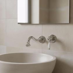 PB νοσταλγική εντοιχιζόμενη μπαταρία νιπτήρα Vintage με ρουξούνι 21cm χρώμιο.