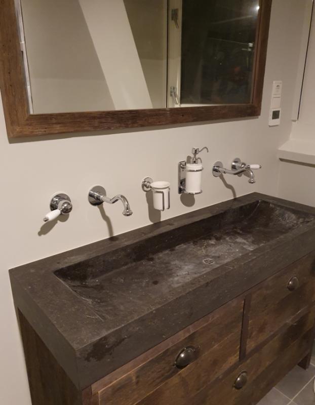 PB νοσταλγική εντοιχιζόμενη μπαταρία νιπτήρα Vintage με ρουξούνι 21cm χρώμιο.