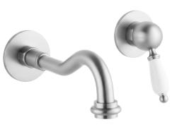 PB νοσταλγική εντοιχισμένη μπαταρία νιπτήρα Vintage με ρουξούνι 21cm από ανοξείδωτο ατσάλι