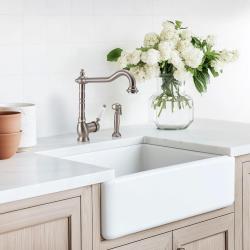 PB Νοσταλγική βρύση κουζίνας με ξεχωριστό αποσπώμενο τηλέφωνο ντους από ανοξείδωτο χάλυβα.