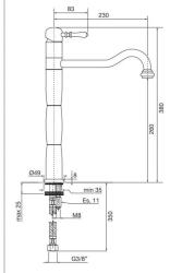 PB Classic Νοσταλγική κολώνα κουζίνας Χρώμιο 1208952920