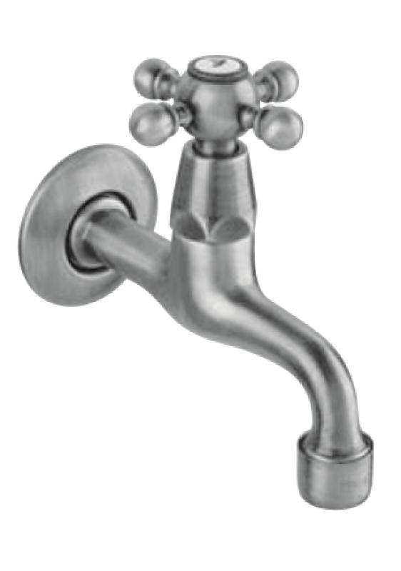 PB κλασική βρύση τοίχου με αστέρι για κρύο νερό μαύρο ματ 1208952981