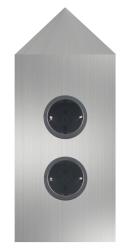 Indux Corner Ενεργειακή στήλη με 2 πρίζες Randaarde Γωνία Ανοξείδωτο 1208953220