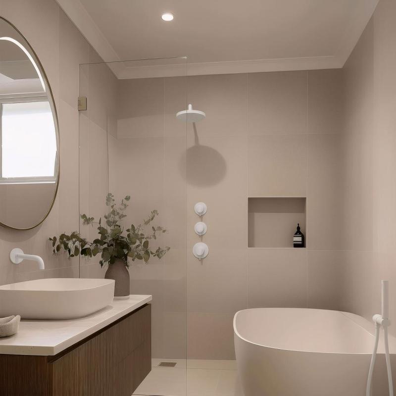 Waterevolution Flow εντοιχιζόμενος θερμοστάτης ντουζιέρας με 2 βαλβίδες στοπ σε ματ λευκό 1208953386