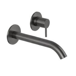 SB Round εντοιχισμένη μπαταρία νιπτήρα gun metal PVD 162mm