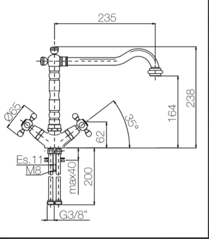 Η νοσταλγική βρύση κουζίνας V1910 Ορειχάλκινη Φυσική βρύση αποχρωματισμένη παλαιωμένη 1208953525
