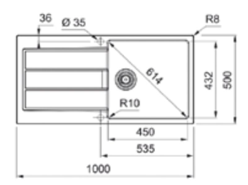 Franke Sirius 2 S2D 611 πλαστικός νεροχύτης με στάντ αποστράγγισης μαύρος επιφάνειας 100x50 143.0634.480