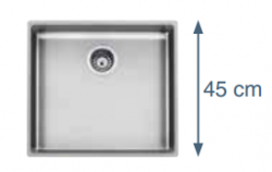 Foster L45 Ειδικό 45cm μήκος ανοξείδωτο νεροχύτης 50 x 45 cm Υποστρώμα 1208953724