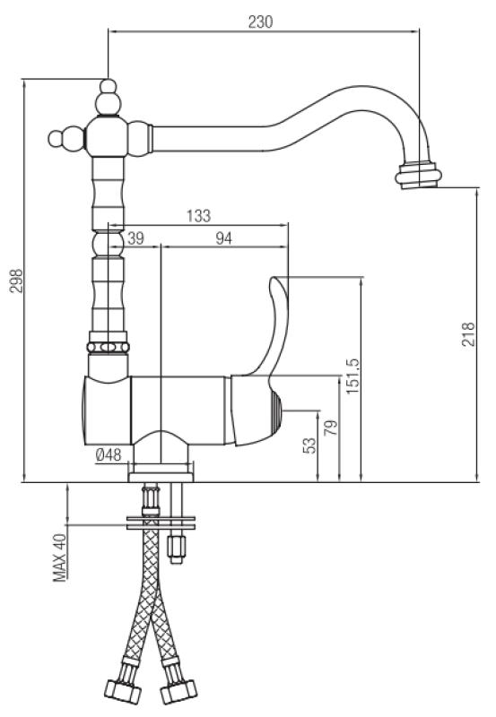 PB Vintage Νοσταλγική μπαταρία κουζίνας αναδιπλούμενη για παράθυρο χρώμιο 1208953755