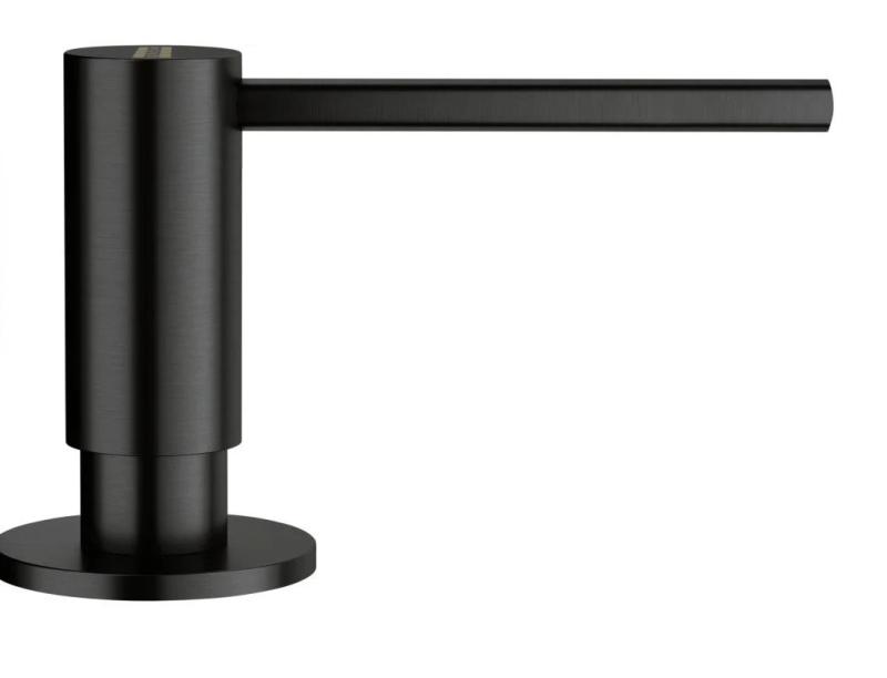 Φράνκε Άτλας βουρτσισμένο μαύρο εντοιχισμένο δοσομετρητή σαπουνιού 112.0717.102