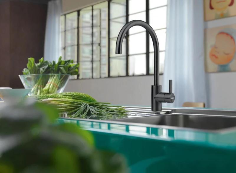 Φράνκε Κουζινοβρύση Eos Neo περιστρεφόμενη έξοδος βουρτσισμένο μαύρο 115.0613.590