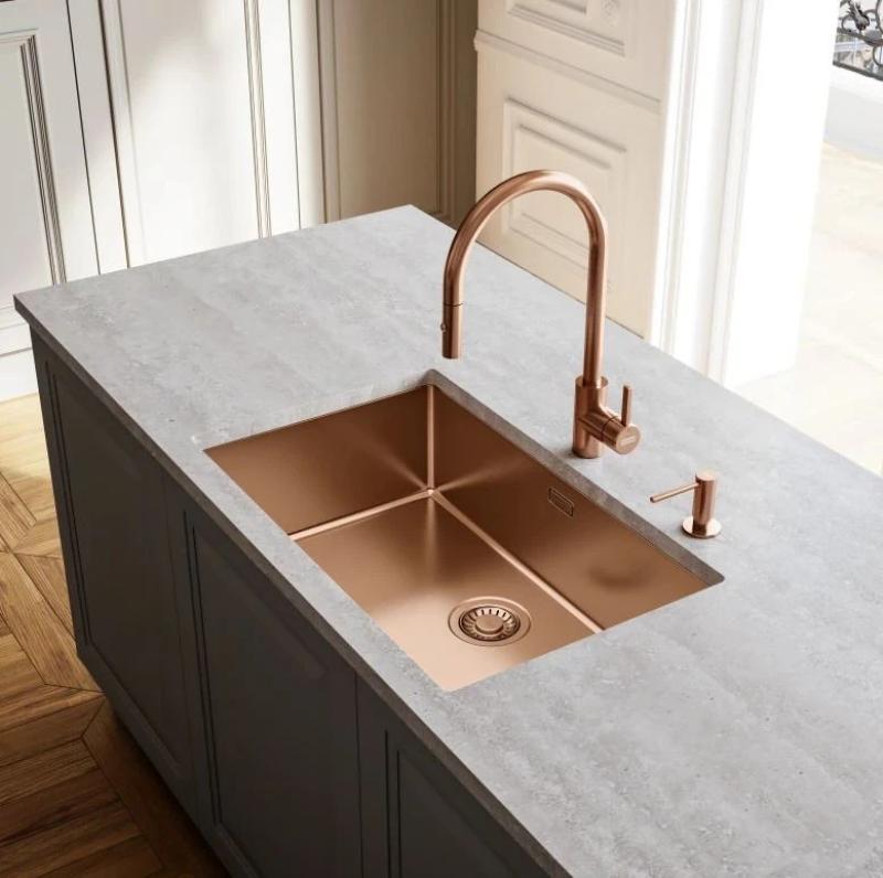 Φράνκε χάλκινη μπαταρία κουζίνας Eos Neo με αποσπώμενο στόμιο εκροής PVD copper 115.0628.254