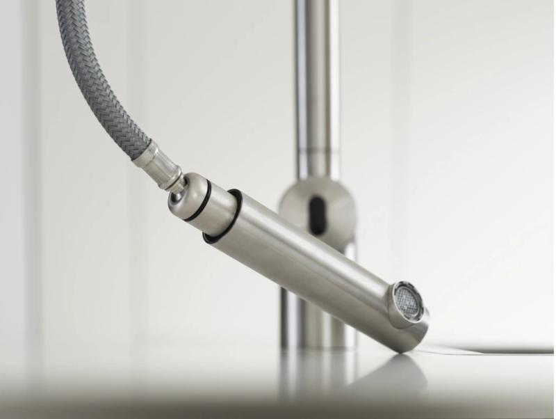 Franke βουρτσισμένος ανοξείδωτος αισθητήρας Βρύση κουζίνας Atlas Neo με αποσπώμενο στόμιο από ανοξείδωτο χάλυβα 115.0625.523