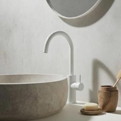 Waterevolution Flow νιπτήρας υψηλού μοντέλου ματ λευκό T1121FUBR