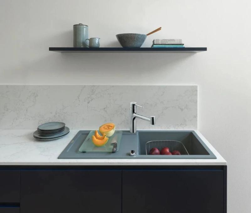 Φράνκε Centro Μπαταρία κουζίνας χρωμέ με αποσπώμενο ντους ψεκασμού 115.0600.131