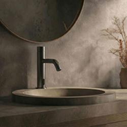 WaterEvolution Flow ηλεκτρονική βρύση νιπτήρα με υπέρυθρο αισθητήρα και μπαταρίες Gun Metal T110GME