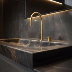 Water Evolution Flow 2-οπών μπαταρία νιπτήρα βουρτσισμένος ορείχαλκος T1121ULE