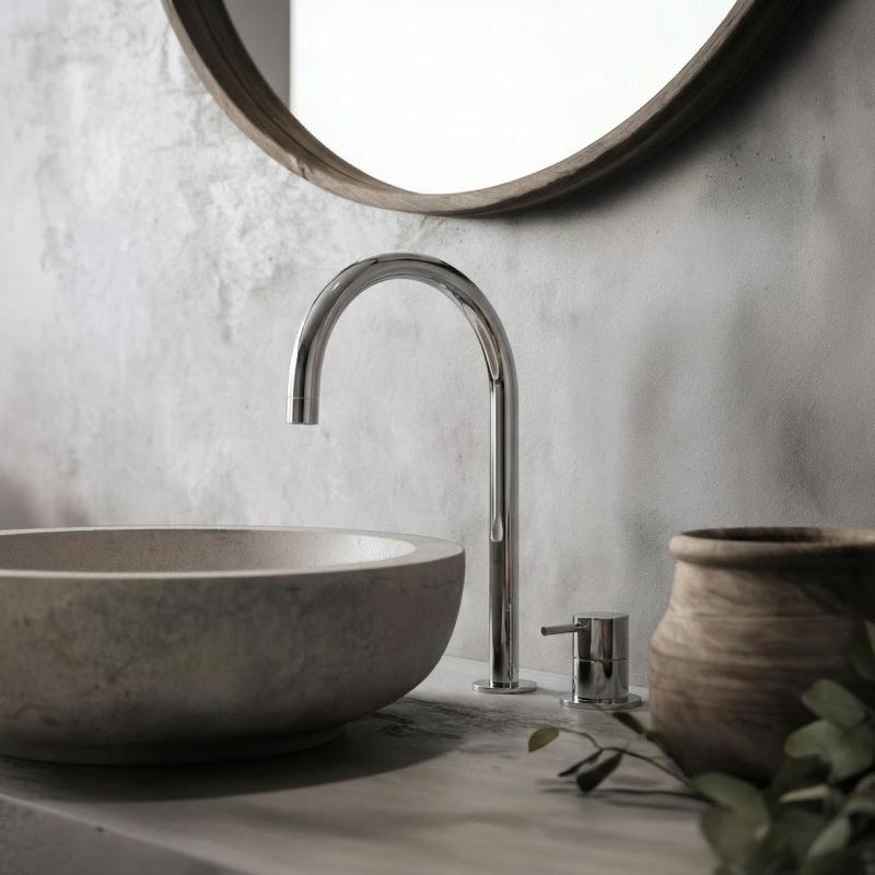 Waterevolution Flow 2-τρύπα νιπτήρα χρωμίου με χαμηλή U 200mm εκροή T1122U01