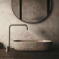 Waterevolution Flow Μονόκρονη βρύση νιπτήρα με ψηλό στόμιο 222 Ανοξείδωτο T122HIE