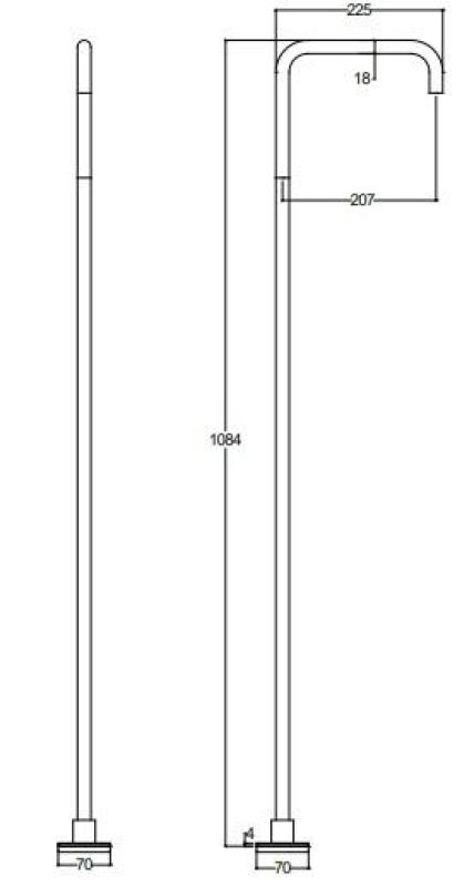 Waterevolution Flow Μονόχειρη βρύση νιπτήρα Εξάρτημα πλήρως βουρτσισμένο ορείχαλκο T1.676.LE