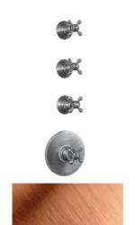 PB Classic νοσταλγικός εντοιχισμένος θερμοστάτης ντους με 3 διακόπτες από χαλκό.