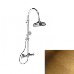 PB Classic κολώνα ντους κλασική με θερμοστατική βρύση και ντους βροχής Χάλκινη